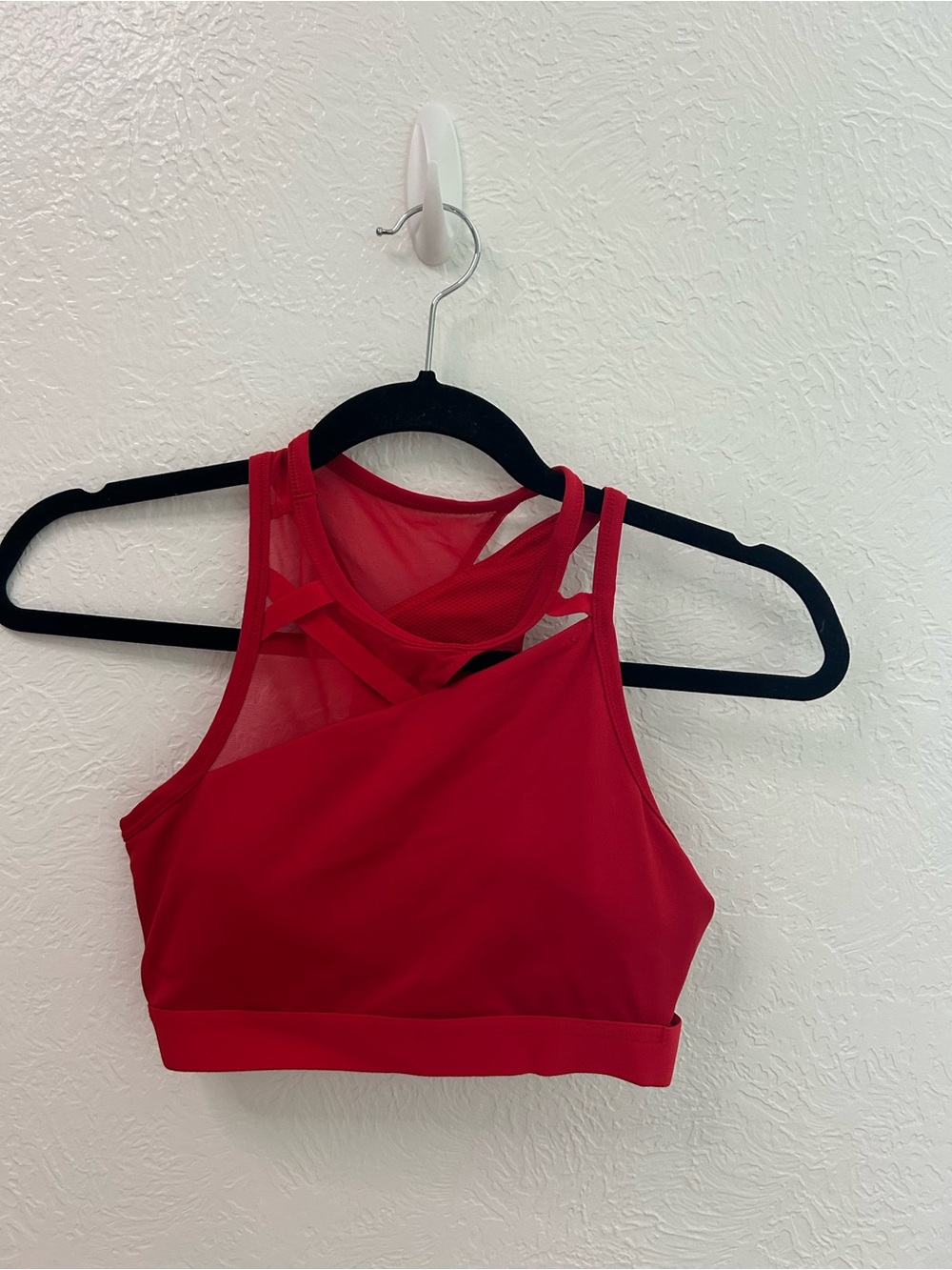 Nike Red Racerback Mesh-Strap Sports Bra